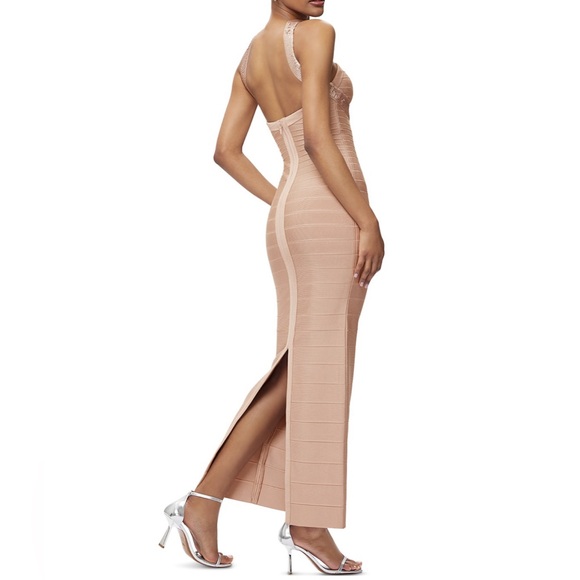 Hervé Léger - Bruna Reverse Halter Gown - Picture 4 of 7